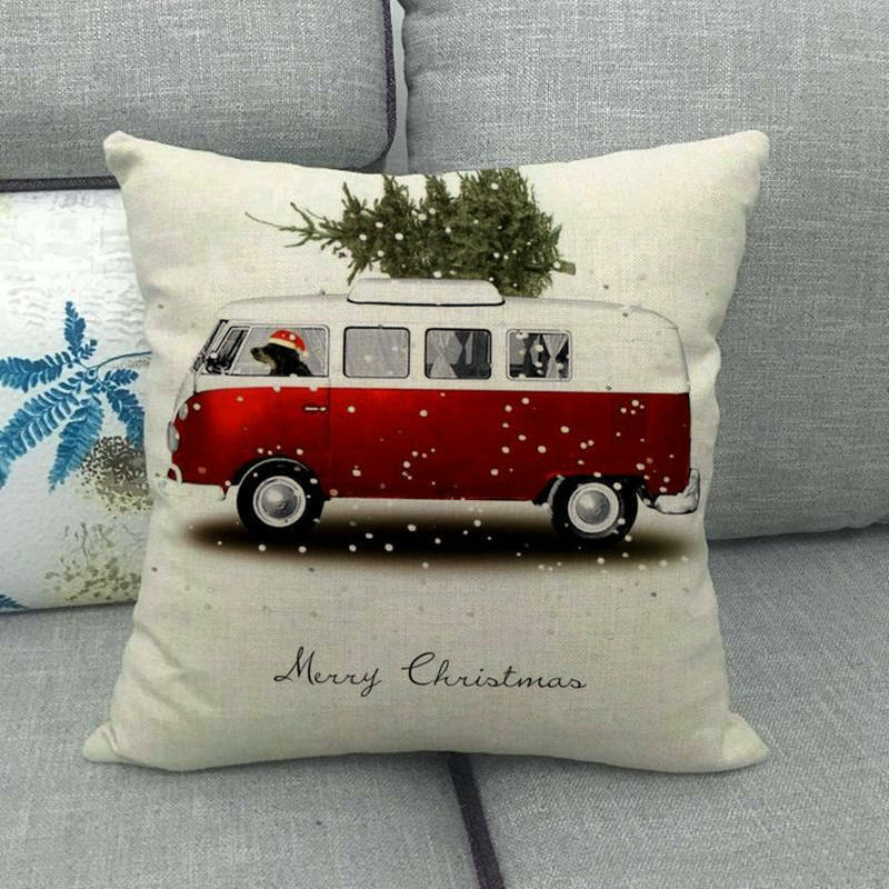 Festive 18-Inch Throw Pillow Cover with Hidden Zipper for Holiday Decor 19