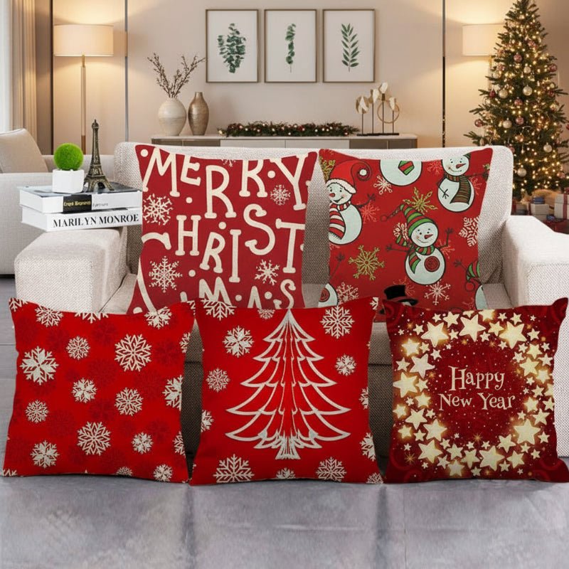 Festive 18-Inch Throw Pillow Cover with Hidden Zipper for Holiday Decor 2