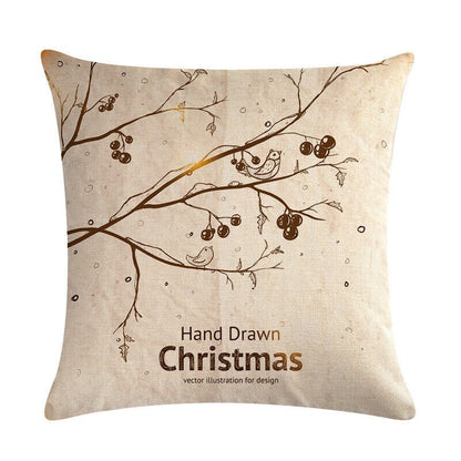 Festive 18-Inch Throw Pillow Cover with Hidden Zipper for Holiday Decor 22