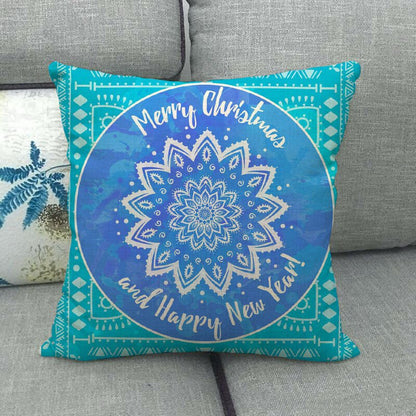 Festive 18-Inch Throw Pillow Cover with Hidden Zipper for Holiday Decor 23