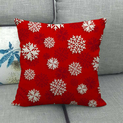 Festive 18-Inch Throw Pillow Cover with Hidden Zipper for Holiday Decor 25