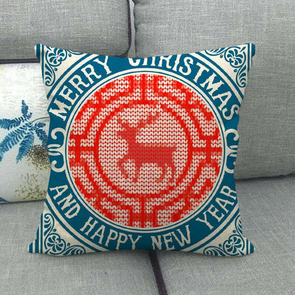 Festive 18-Inch Throw Pillow Cover with Hidden Zipper for Holiday Decor 28