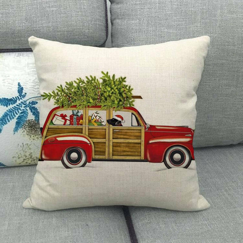 Festive 18-Inch Throw Pillow Cover with Hidden Zipper for Holiday Decor 31