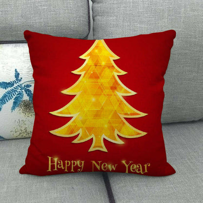 Festive 18-Inch Throw Pillow Cover with Hidden Zipper for Holiday Decor 37