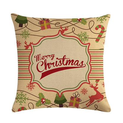 Festive 18-Inch Throw Pillow Cover with Hidden Zipper for Holiday Decor 38