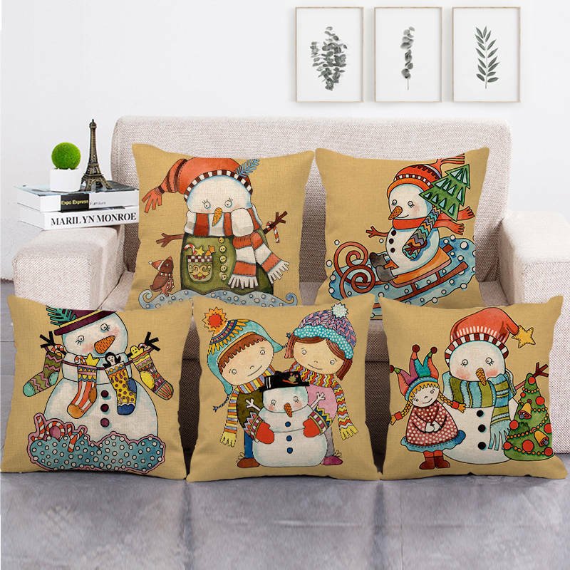 Festive 18-Inch Throw Pillow Cover with Hidden Zipper for Holiday Decor 4
