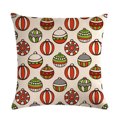 Festive 18-Inch Throw Pillow Cover with Hidden Zipper for Holiday Decor 43