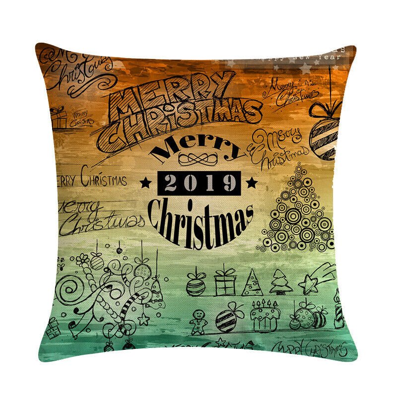 Festive 18-Inch Throw Pillow Cover with Hidden Zipper for Holiday Decor 45