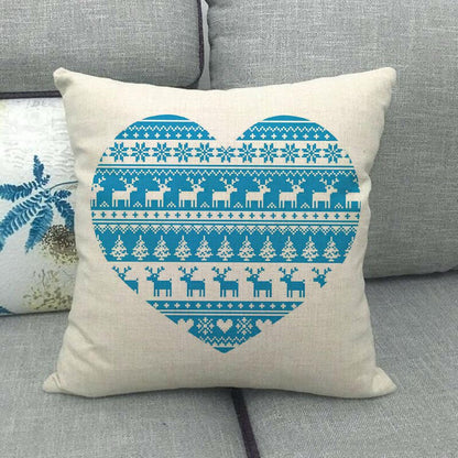 Festive 18-Inch Throw Pillow Cover with Hidden Zipper for Holiday Decor 46