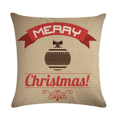 Festive 18-Inch Throw Pillow Cover with Hidden Zipper for Holiday Decor 49