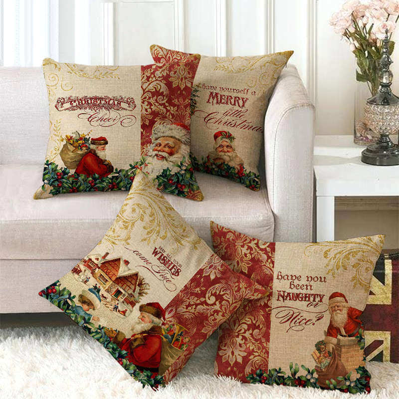 Festive 18-Inch Throw Pillow Cover with Hidden Zipper for Holiday Decor 5