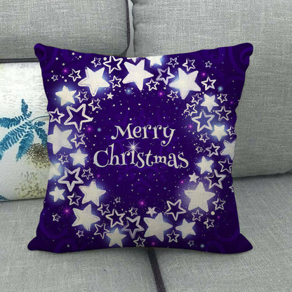 Festive 18-Inch Throw Pillow Cover with Hidden Zipper for Holiday Decor 52