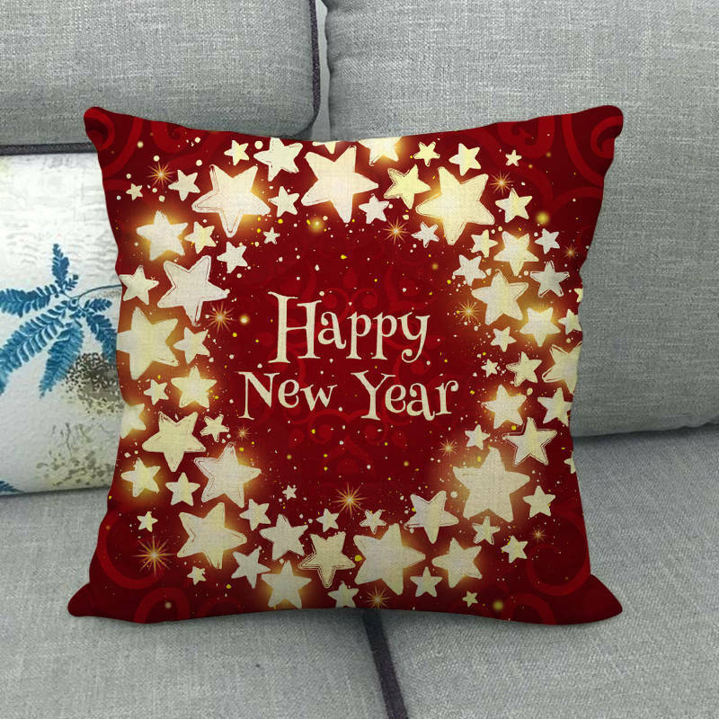 Festive 18-Inch Throw Pillow Cover with Hidden Zipper for Holiday Decor 61