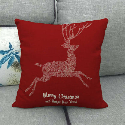 Festive 18-Inch Throw Pillow Cover with Hidden Zipper for Holiday Decor 62