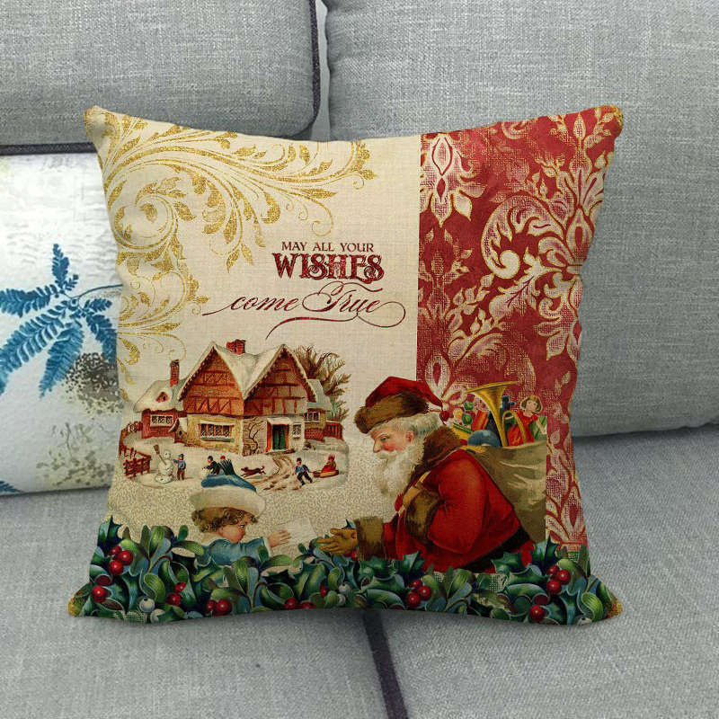 Festive 18-Inch Throw Pillow Cover with Hidden Zipper for Holiday Decor 9
