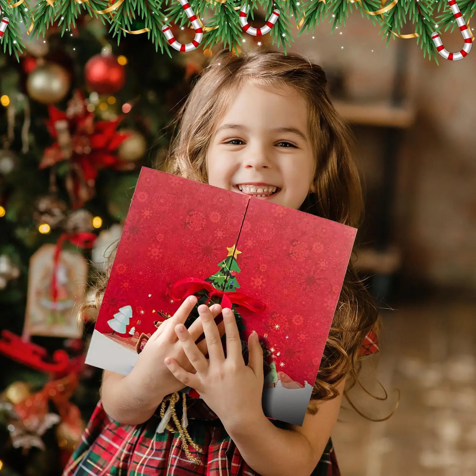 Festive 24-Day Advent Calendar - Christmas Countdown with Santa Claus Design 1