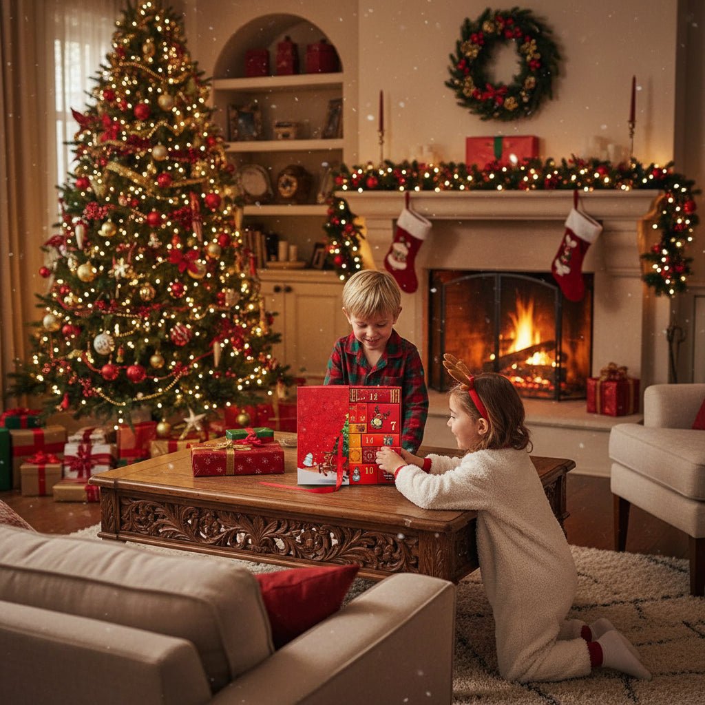 Festive 24-Day Advent Calendar - Christmas Countdown with Santa Claus Design 3