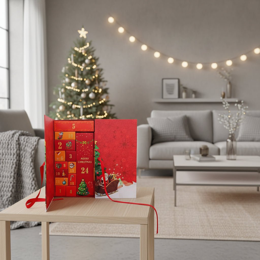 Festive 24-Day Advent Calendar - Christmas Countdown with Santa Claus Design 5