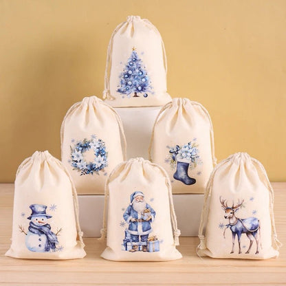 Festive 6-Pack Drawstring Pouch Bags for Candy, Jewelry & Gifts 4