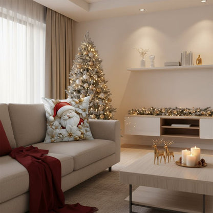 Festive Charm - Set of 4 Christmas Velvet Cushion Covers with Unique Designs 5