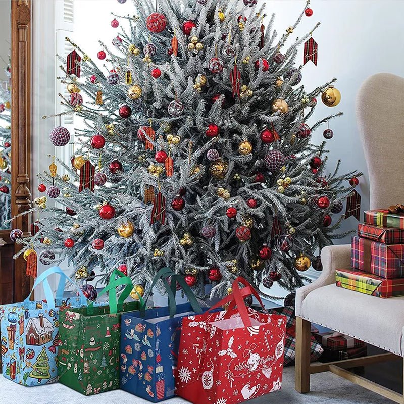 Festive Christmas Gift Bags - Durable Non-Woven Fabric, Perfect for Wrapping Gifts 2