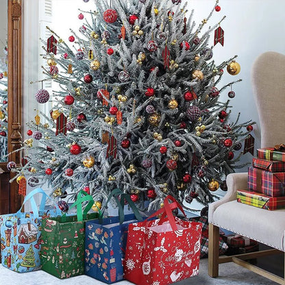 Festive Christmas Gift Bags - Durable Non-Woven Fabric, Perfect for Wrapping Gifts 2