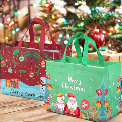 Festive Christmas Gift Bags - Durable Non-Woven Fabric, Perfect for Wrapping Gifts 5