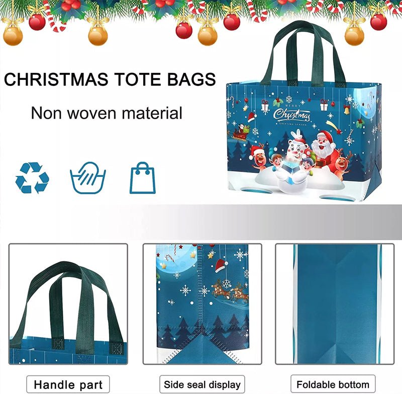 Festive Christmas Gift Bags - Durable Non-Woven Fabric, Perfect for Wrapping Gifts 7