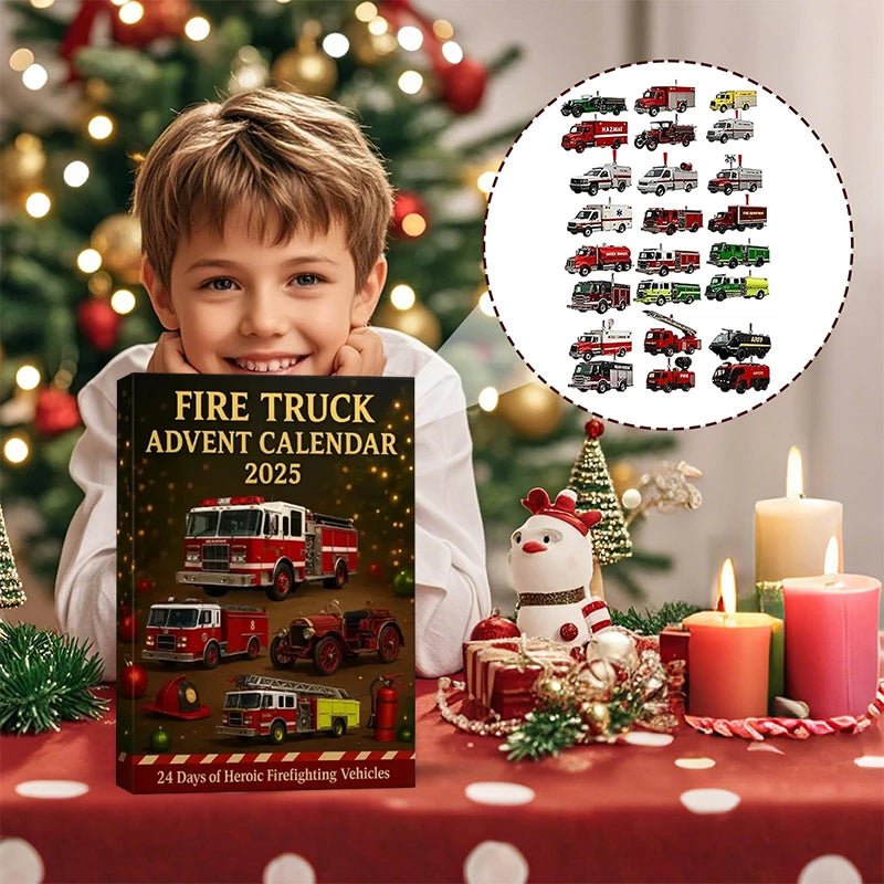 Festive Fire Truck Advent Calendar - 24 Day Christmas Countdown for Kids 3