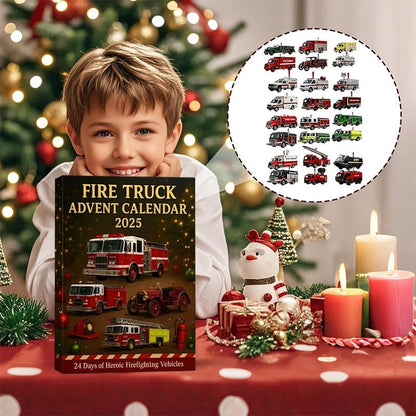 Festive Fire Truck Advent Calendar - 24 Day Christmas Countdown for Kids 3