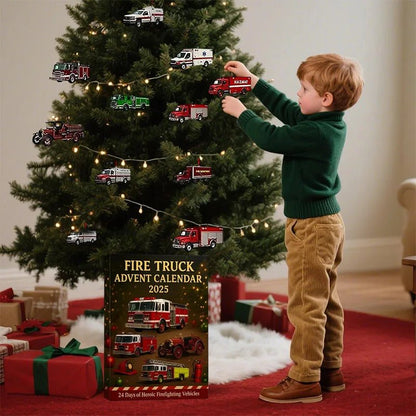 Festive Fire Truck Advent Calendar - 24 Day Christmas Countdown for Kids 4