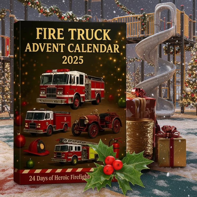 Festive Fire Truck Advent Calendar - 24 Day Christmas Countdown for Kids 5