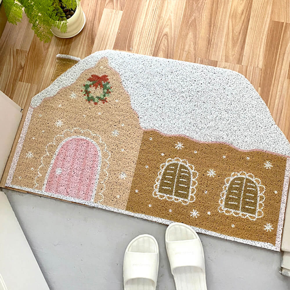 Festive Gingerbread House Non-Slip Home Rug - Durable & Multi-Functional Holiday Decor 3