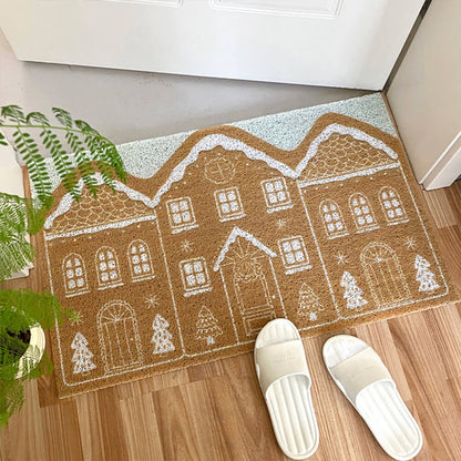 Festive Gingerbread House Non-Slip Home Rug - Durable & Multi-Functional Holiday Decor 5