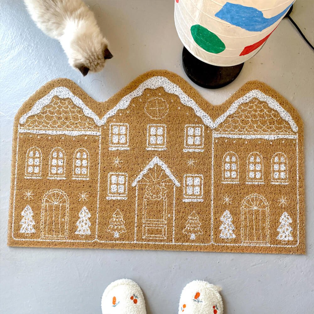 Festive Gingerbread House Non-Slip Home Rug - Durable & Multi-Functional Holiday Decor 6