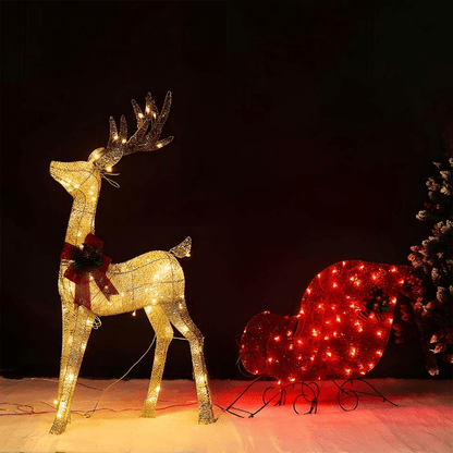 Festive Reindeer Christmas Lights - Indoor & Outdoor Holiday Decorations 12