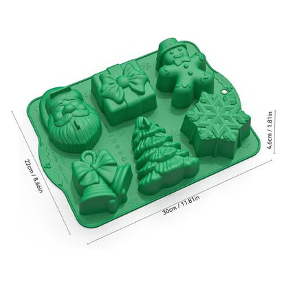 Festive Silicone Baking Molds Set - 3D Christmas Candy & Chocolate Molds, Food-Grade, 30 Cavities, Easy Clean 8
