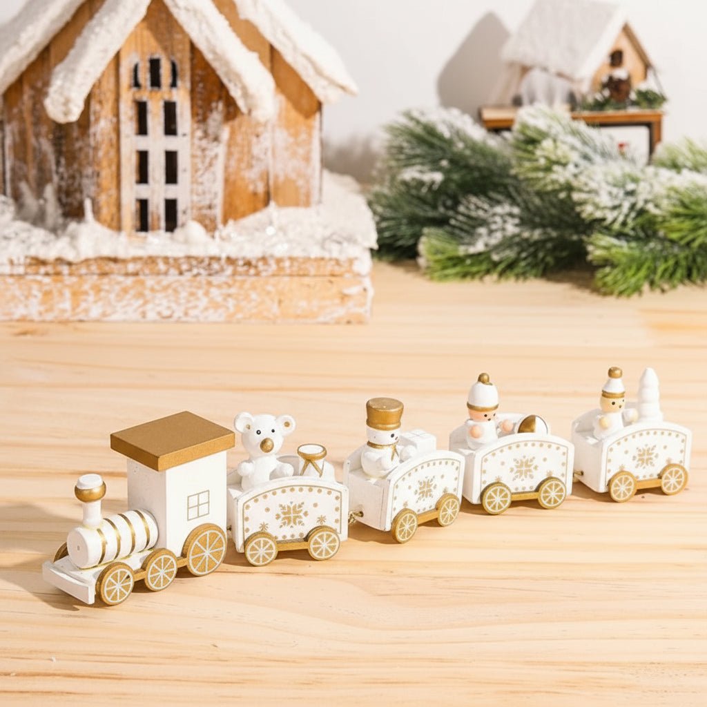 Festive Train Christmas Decoration - Wooden & Plastic Christmas Ornaments for Tree 10