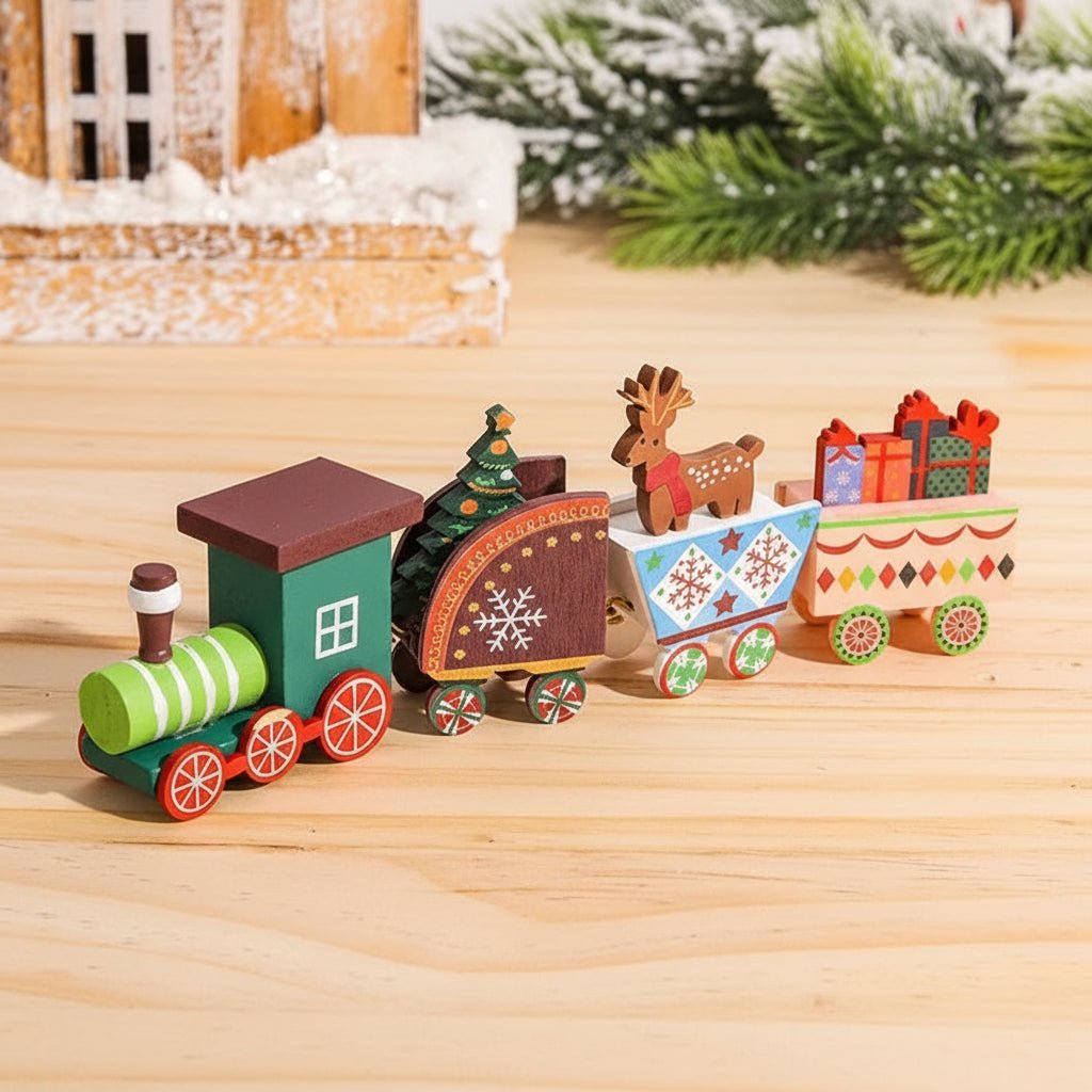 Festive Train Christmas Decoration - Wooden & Plastic Christmas Ornaments for Tree 14