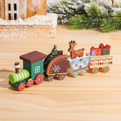 Festive Train Christmas Decoration - Wooden & Plastic Christmas Ornaments for Tree 14