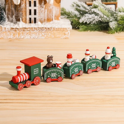 Festive Train Christmas Decoration - Wooden & Plastic Christmas Ornaments for Tree 19