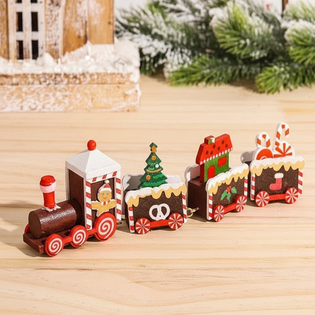 Festive Train Christmas Decoration - Wooden & Plastic Christmas Ornaments for Tree 23