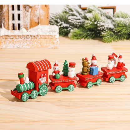 Festive Train Christmas Decoration - Wooden & Plastic Christmas Ornaments for Tree 26