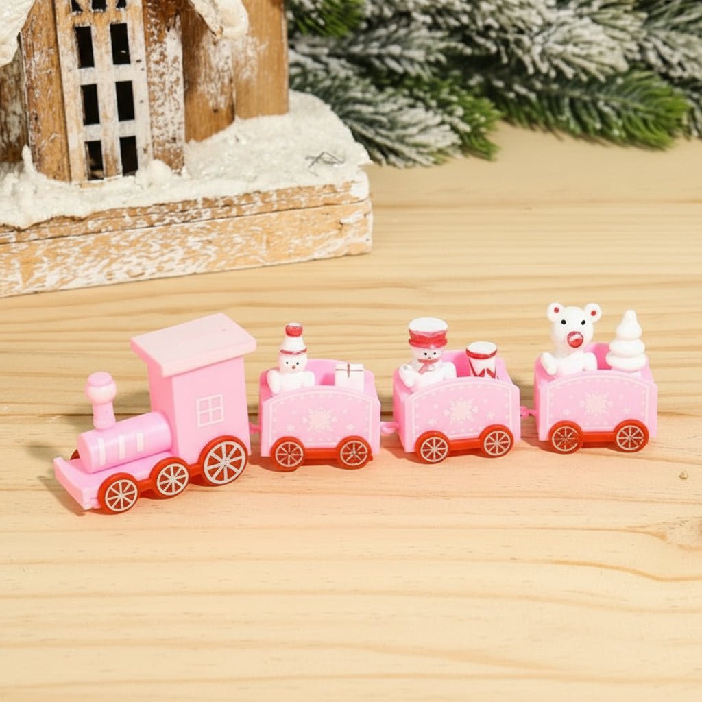Festive Train Christmas Decoration - Wooden & Plastic Christmas Ornaments for Tree 27