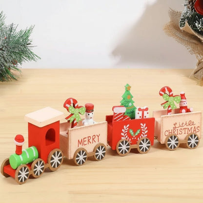 Festive Train Christmas Decoration - Wooden & Plastic Christmas Ornaments for Tree 30
