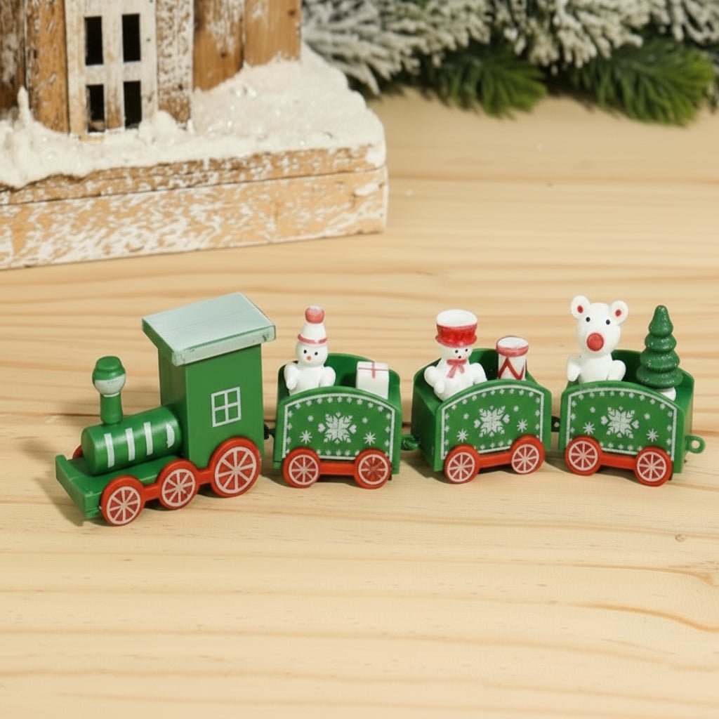 Festive Train Christmas Decoration - Wooden & Plastic Christmas Ornaments for Tree 32