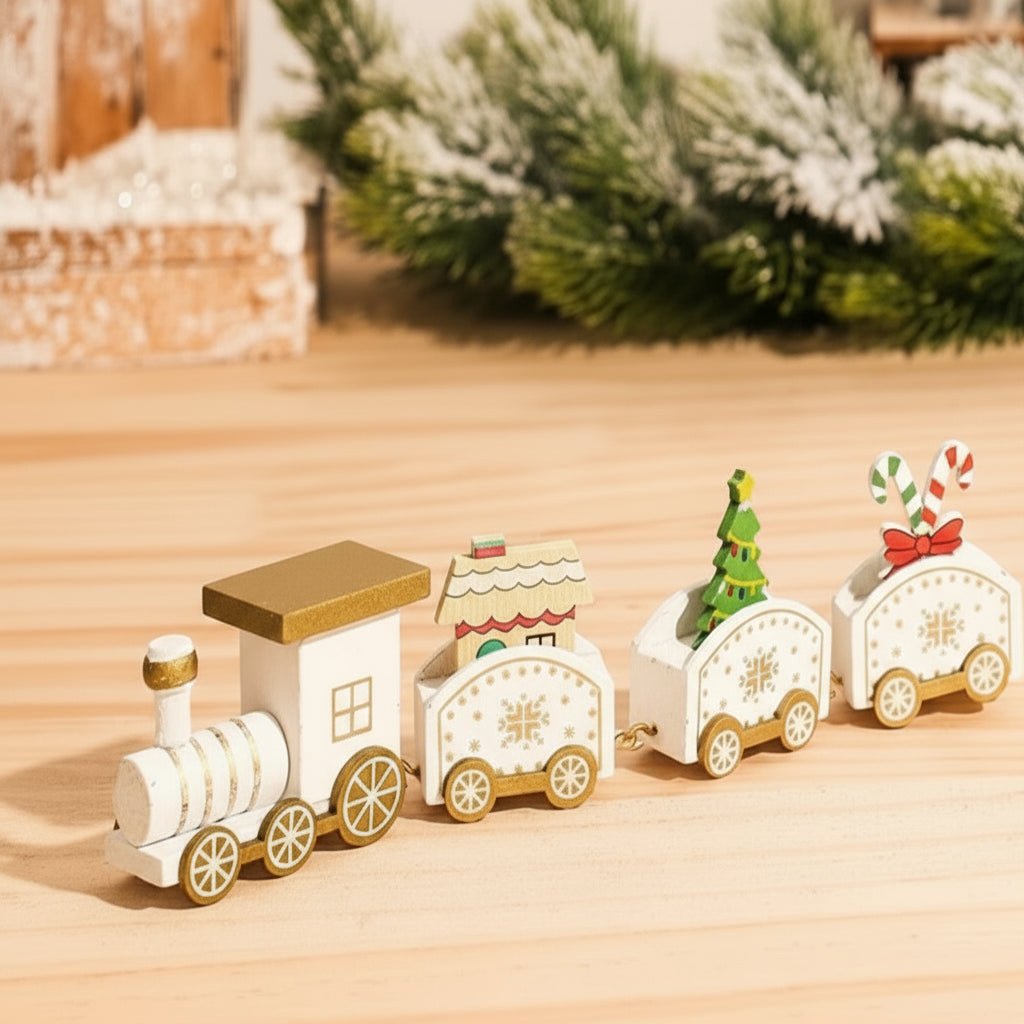Festive Train Christmas Decoration - Wooden & Plastic Christmas Ornaments for Tree 33