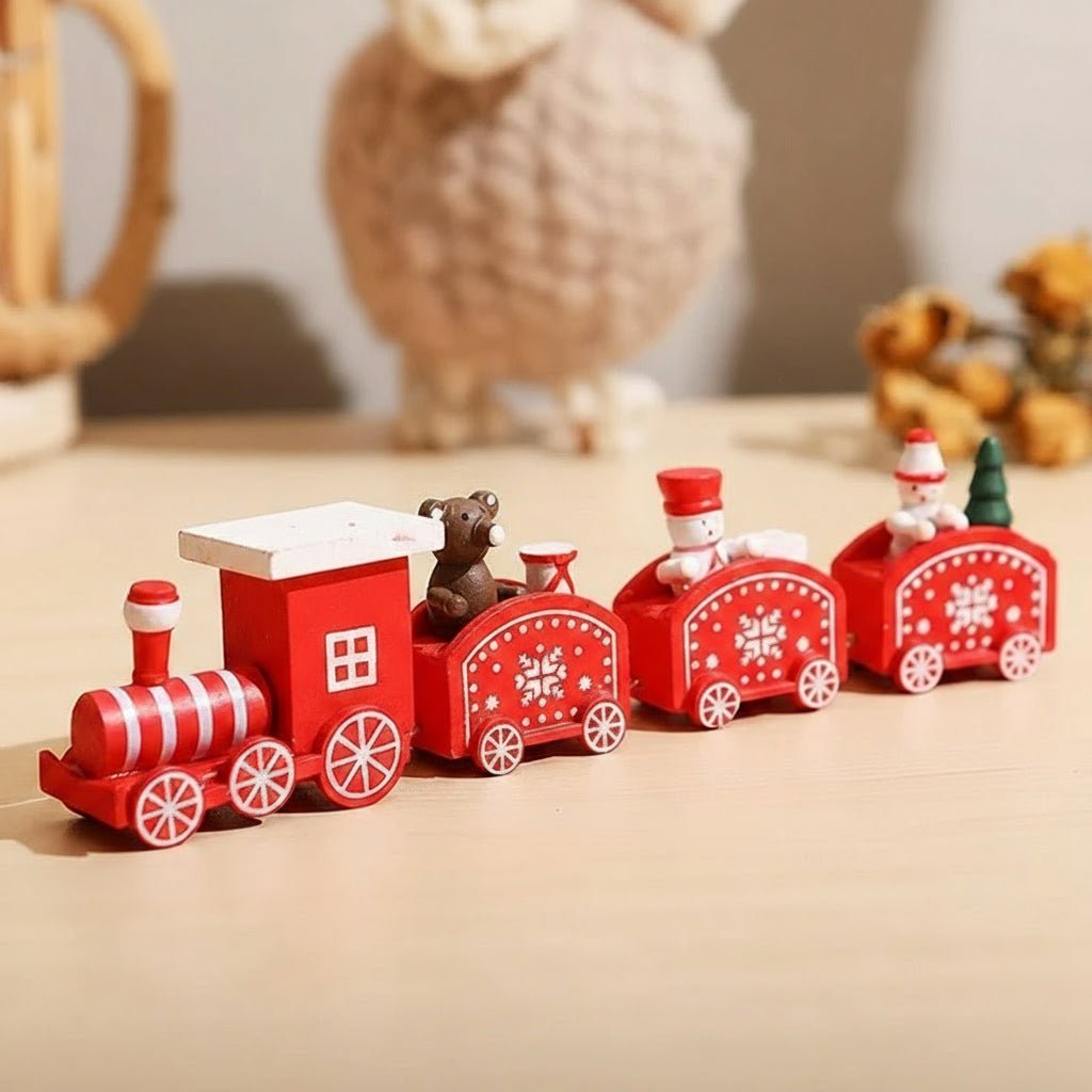 Festive Train Christmas Decoration - Wooden & Plastic Christmas Ornaments for Tree 34