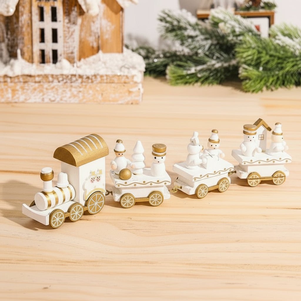 Festive Train Christmas Decoration - Wooden & Plastic Christmas Ornaments for Tree 35