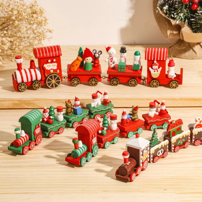 Festive Train Christmas Decoration - Wooden & Plastic Christmas Ornaments for Tree 5